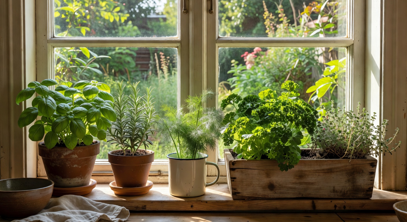 Kitchen herb garden
