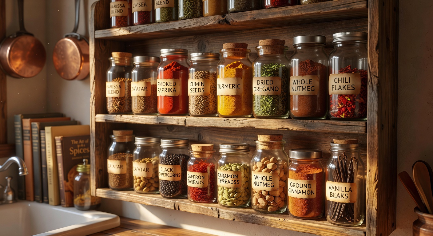 Organized spice rack